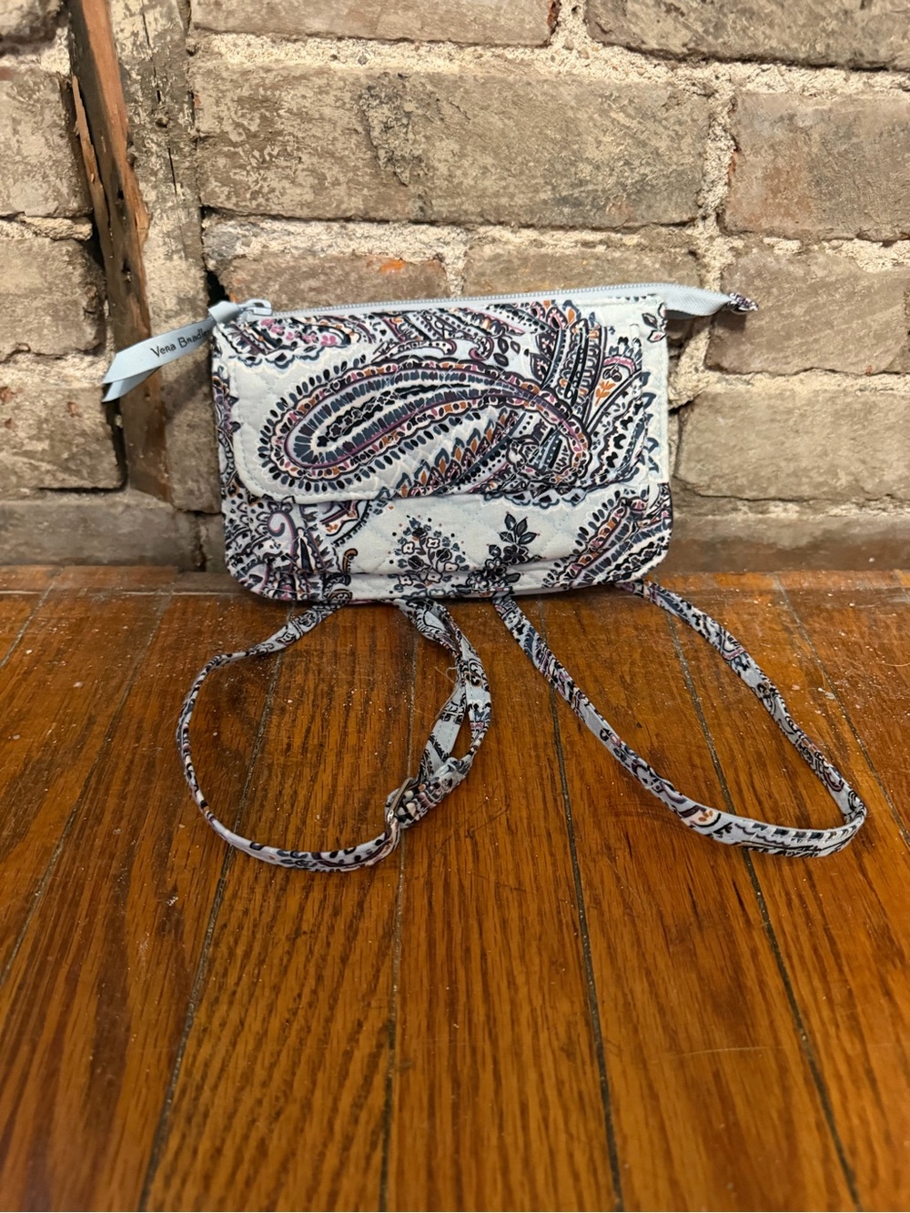 Vera Bradley Light Blue Paisley Quilted Crossbody
